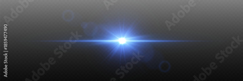 Bright flash with a horizontal line of light.