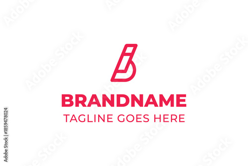 Letters IB BI Line Logo, suitable for any business with IB BI initials