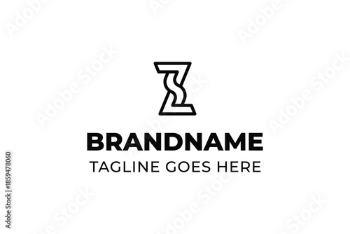 Letters SZ ZS Line Logo, suitable for any business with SZ ZS initials