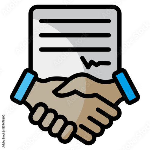 Contract  Icon Element For Design