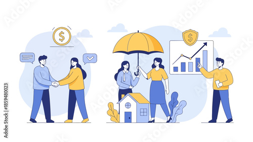 business collaboration and financial growth with teamwork and innovation