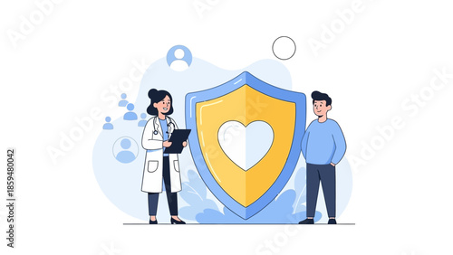 Healthcare Professionals Discussing Patient Protection and Data Security