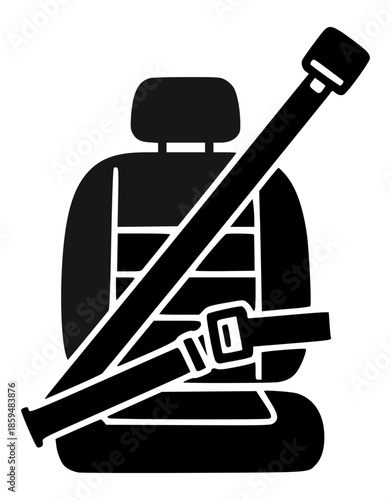 car seat safety belt vector