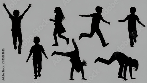 Landscape Design CAD Kids – Children Outline Vector for Floor Plans