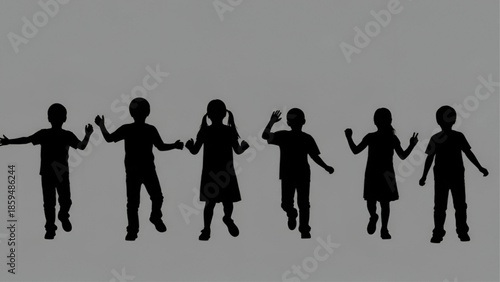 CAD Kids Vector – Walking and Standing Children for Floor Plans