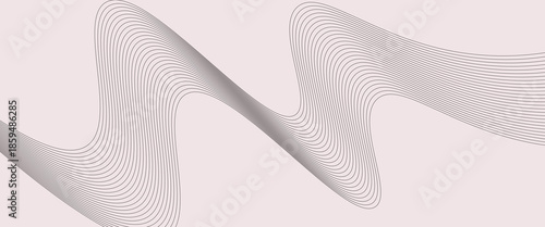 Abstract vector background with black wavy lines. vector