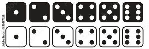 Вet board with dice and cube, gambling game icon and illustration, lucky number and poker jackpot, isolated flat design for fun and leisure, on transparent background