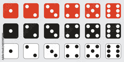 Dice gamе luck chance cube bet success play number icon vector illustration on transparent background.