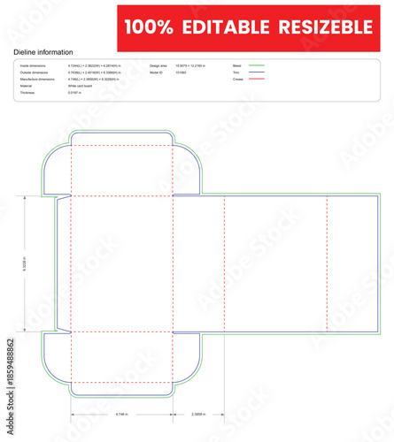 flip top boxes Lock inserts dieline template box dieline die lines packaging custom dieline  box cardboard box dieline pizza box dieline printable product packaging layout,