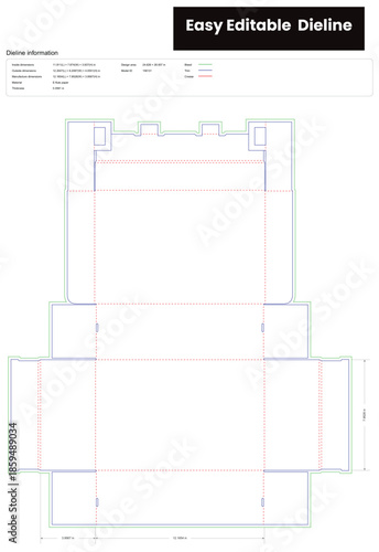 flip top boxes non adhesive dieline template box dieline die lines packaging custom dieline  box cardboard box dieline pizza box dieline printable product packaging layout,