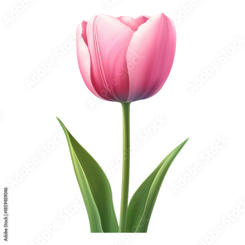 Wallpaper Mural Pink tulip standing tall on transparent background on transparent background Torontodigital.ca