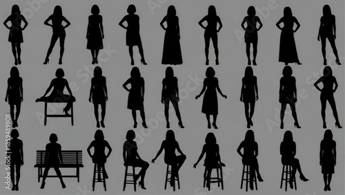 Diverse Female CAD People – Vector Set for Architecture and Interior Layouts