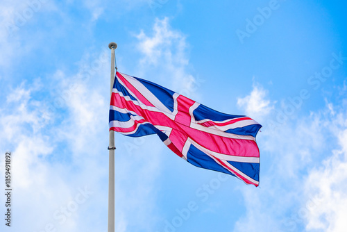The Union Flag, or Union Jack. The national flag of the United Kingdom.