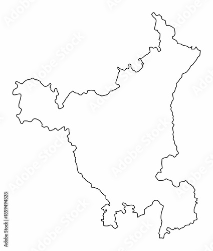 Haryana outline map