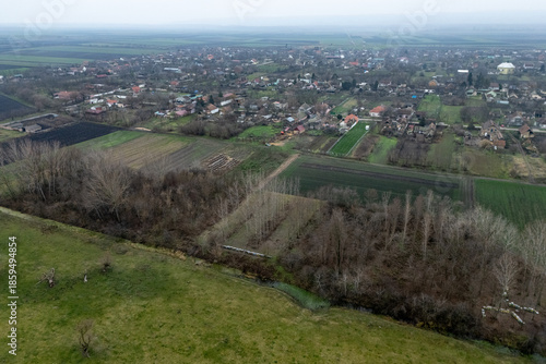 Landscape image of Titel Hill (serbian: Titelski breg), Serbia. Titelski Breg or Titel Hill is a loess plateau situated in the Vojvodina province, Serbia.