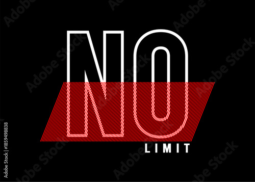 no limit typography design vector for print t shirt
