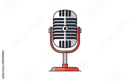 Classic microphone illustration