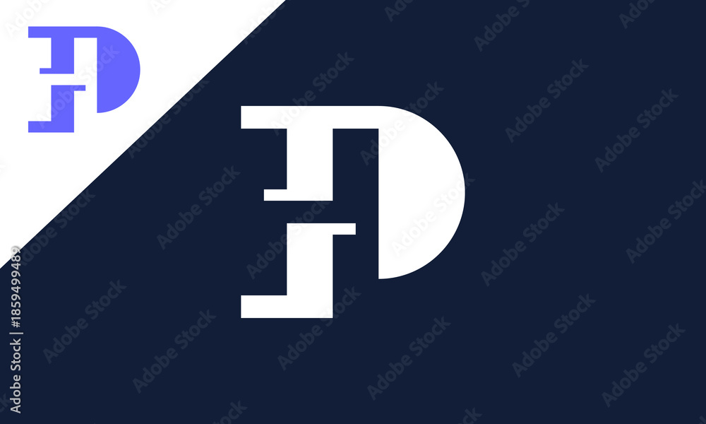 Obraz premium Creative letter H P logo