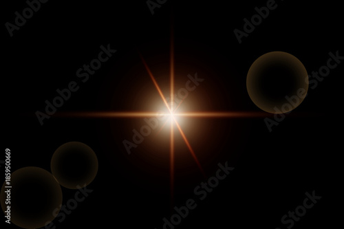 Celestial bodies orbiting a radiant star illustrating cosmic motion space science and astronomical beauty in a vibrant digital art composition