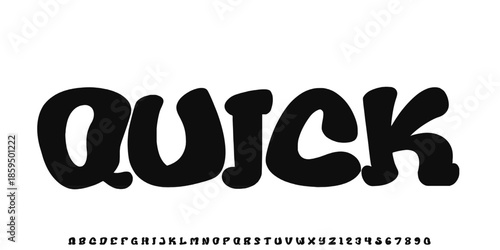 Bold brush vector font. Alphabet handmade brush with uppercase and lowercase.