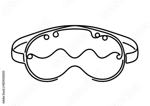 Minimal Health Tech Icon - Smart Sleep Mask and Aid