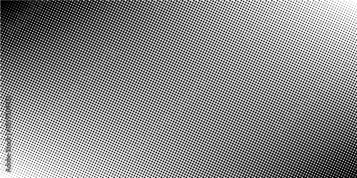 Titik-titik halftone putih dan hitam pola warna latar belakang tekstur grunge gradien. Ilustrasi vektor gaya olahraga komik seni pop titik. eps 10