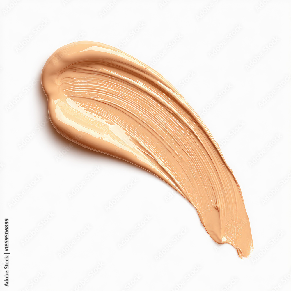 Fototapeta premium Beige liquid foundation swatch with smooth creamy texture