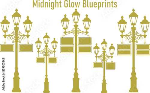 Ornate Vintage Streetlights and Lampposts for Classic Urban Landscape Plans