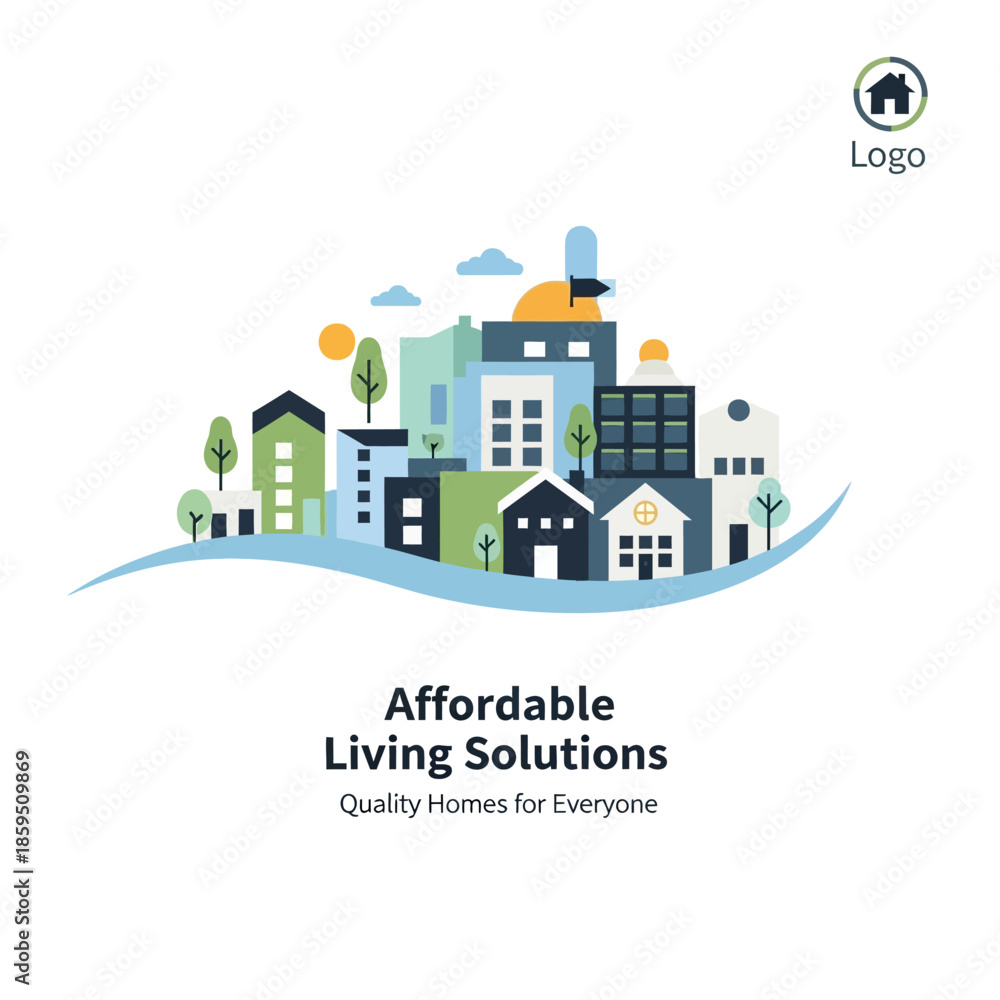Obraz premium Affordable Living Solutions Quality Homes for Everyone.