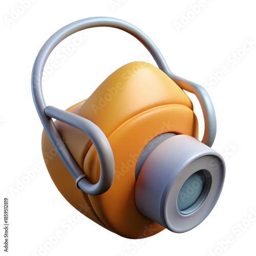 High quality 3d render of a protective safety mask for e-commerce and product presentation transparent background