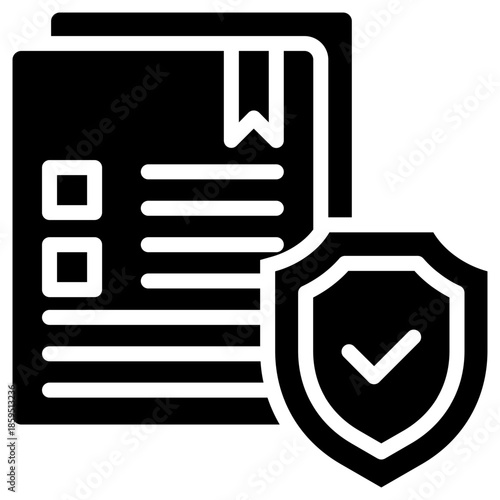 policy icon isolated on white background. vector illustration icon for company and business development