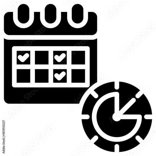 time management icon isolated on white background. vector illustration icon for company and business development