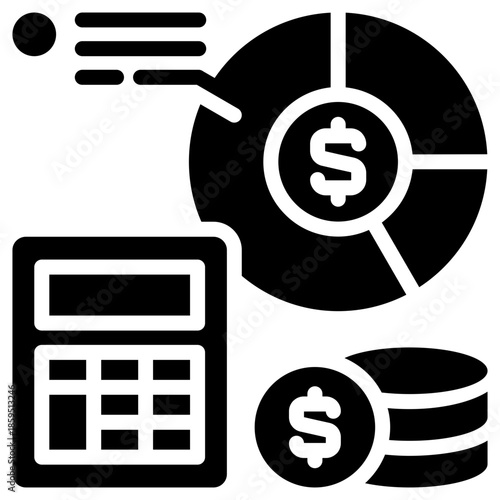 budget icon isolated on white background. vector illustration icon for company and business development