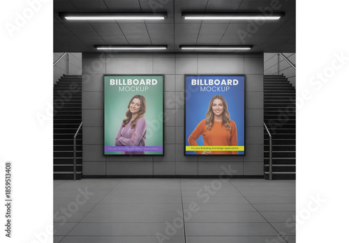 Subway Billboard Mockup