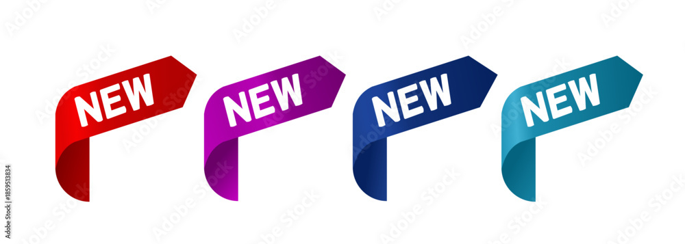 Naklejka premium set of labels new - vector illustration