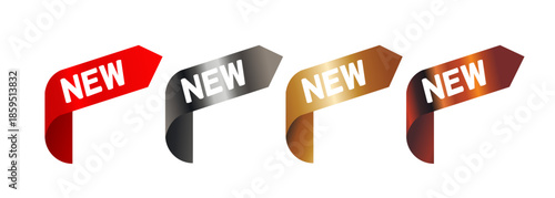 set of labels new - vector illustration