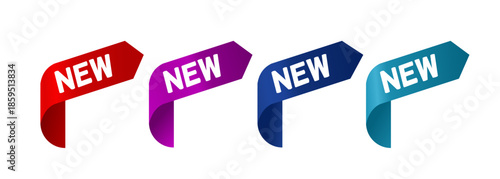 set of labels new - vector illustration