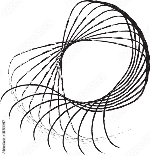 black abstract shaped vector design