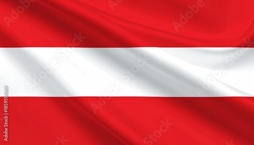 Free Download Realistic Waving National Flag of Austria with Silk Fabric Texture and Horizontal Red and White Bands - Concept for Austrian Heritage, Patriotism, and National Identity - GFXLoad
