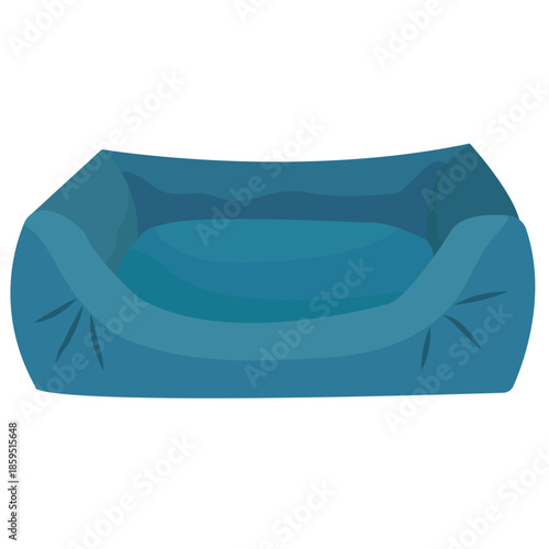 empty dog or cat bed vector.