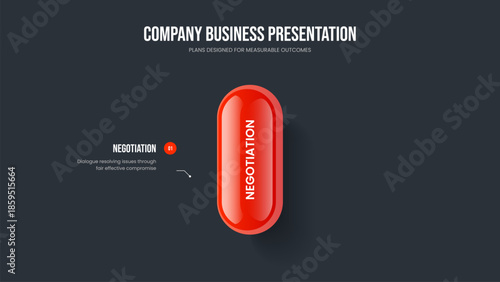 Project Report One Option Diagram Presentation Layout. Enterprise Visualization Slideshow Template Vector Illustration. Consulting Performance 1 Element Infographic Slide Design.