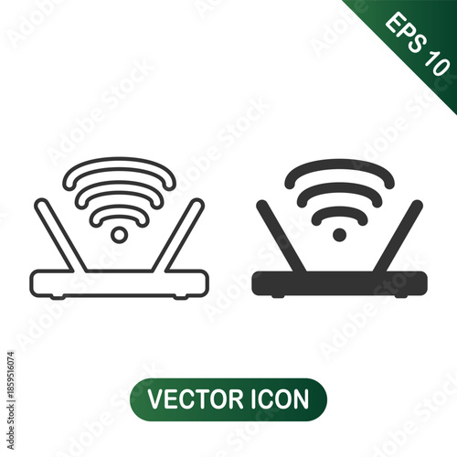 Wi-Fi Router Connectivity Icons Wireless Network Signal Symbol Set