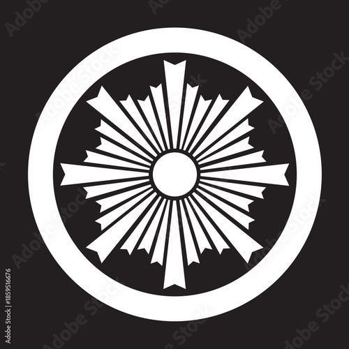 日本の伝統的家紋「日紋」のデータ画像