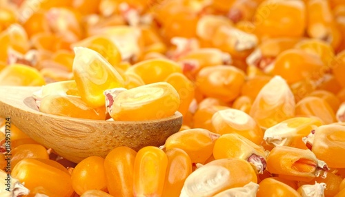 Yellow corn kernels texture background
