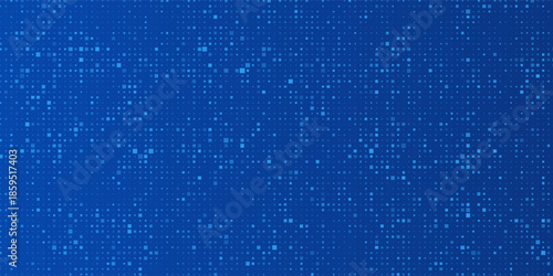Blue Tech Finance Fintech Background Abstract Pixel Pattern. Abstract Business Tech Science Vector Backdrop.
