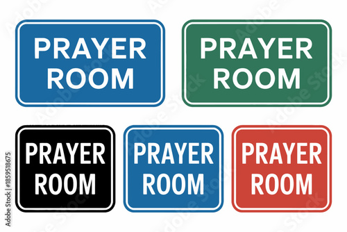 Colorful Prayer Room Signs Collection for Religious Places