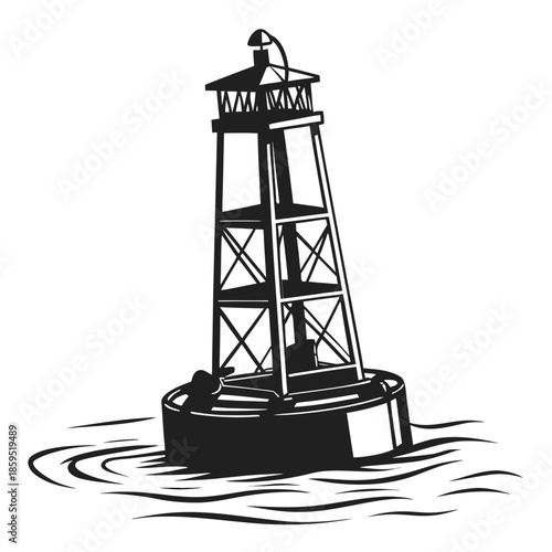 lighthouse silhouette vector illustration