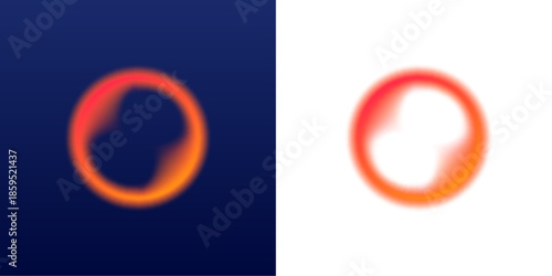 Neon outlined circle with gradient mesh and glowing edges. Smooth pastel colors blend dynamically. Perfect for abstract digital backgrounds, badges, and logo frames.