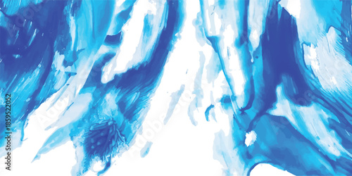 Blue watercolor abstract background with fluid paint texture and organic flowing patterns for modern design, creative branding, digital artwork, posters and website backgrounds