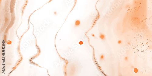 Abstract watercolor paint background with a splash of color and texture featuring a woman face illustration design with milk and chocolate